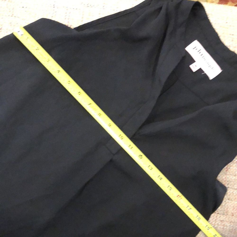 PHILOSOPHY Black Sleeveless V-Neck Shirt Dress Sz Medium - Picture 8 of 13